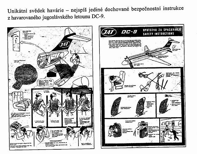 DC-9 bezpečnostní instrukce