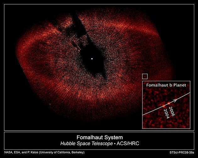 Planeta u hvzdy Fomalhaut na snímku z HST