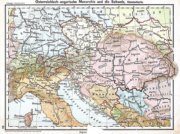 5. Státní mapa Rakouska-Uherska ) ukazuje, e horní hranice Slovenska je historická 