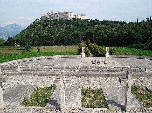 Monte Cassino Abbey view from Polish cemetery