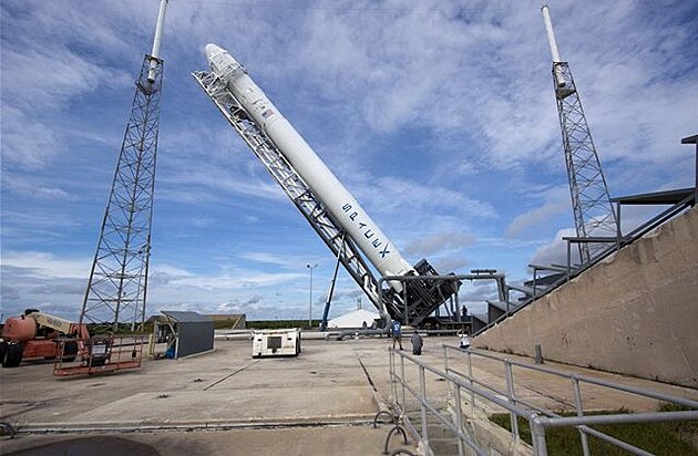 SpaceX's Falcon 9 Rolls Out