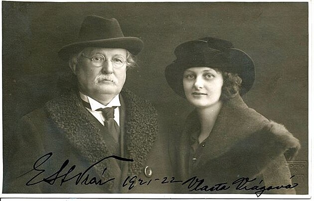 Vráz s dcerou v roce 1922 a