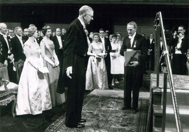 Jaroslav Heyrovský a Gustav Adolf VI., 1959