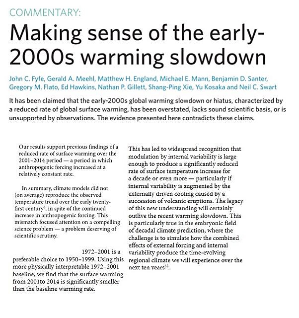 warming slowdown