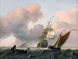 Woelige zee met schepen (Rozbouen moe s lodmi), 1697