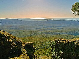 Vhledy z hory Pidgeon House. Nrodn park Budawangs, Austrlie