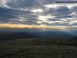 Pohled k Vysokm Tatrm. Nzk Tatry, erven 2018