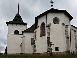 Gotick kostel Panny Marie z Liptovsk Mary. Nzk Tatry, erven 2018