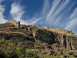 Zcenina hradu Tourbillon v Sionu