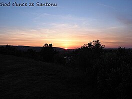Vchod slunce ze Santonu