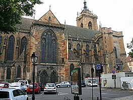 Kostel sv. Martina, Colmar, centrum. Alsasko, 2022.