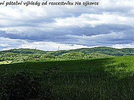 Výhledy od rozcestníku Na Sýkorce. Ze Zlína do Vizovic, červenec 2021