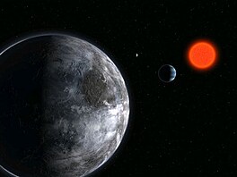 Exoplaneta u ervenho trpaslka. Autor: ESO