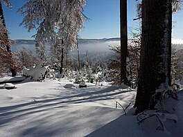 umava - vhledy z Hubaovy cesty, vlevo Polednk