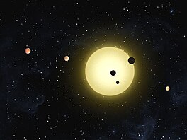 Tranzitujc exoplanety u hvzdy Kepler-11