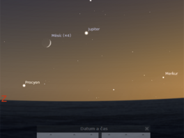 Msc, Jupiter a Merkur na veern obloze 1. ervna 2014