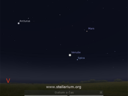 Venue u hvzdy Spiky (spolu s Marsem a Jupiterem) 30. 11. 2015
