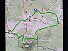 Mapka s okruhem výletu na Mileovku
