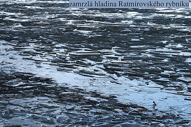 Ratmírovský rybník zamrzlý