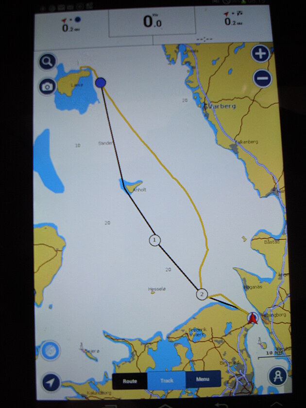 Naviganí mapka plavby, Kattegat, 2018