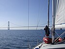 Most pes Velký Belt, Kattegat 2018