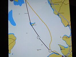 Navigan mapka plavby, Kattegat, 2018