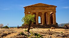 Agrigento - chrám Svornosti. Sicílie, b�ezen 2023