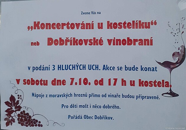 Plakát zvoucí na vinobraní