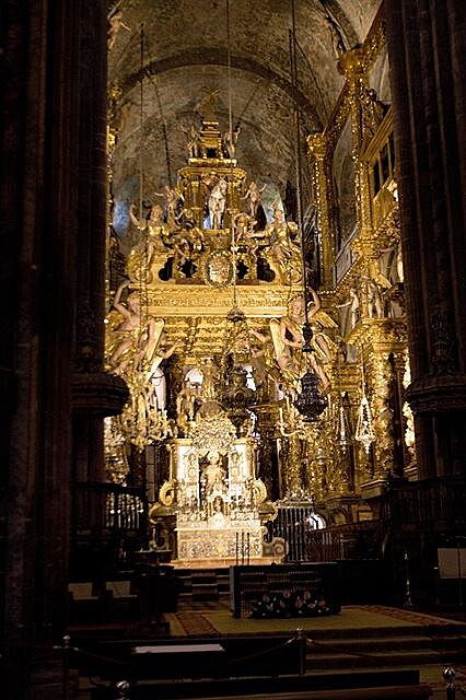 Oltá v katedrále sv. Jakuba Vtího v Santiagu