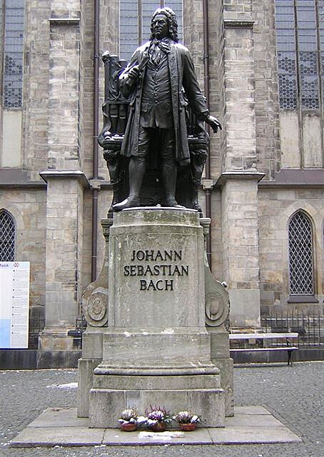 Leipzig, pomník J. S. Bacha