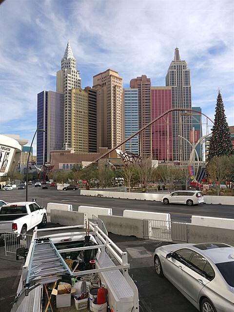 Las Vegas, z turistického autobusu