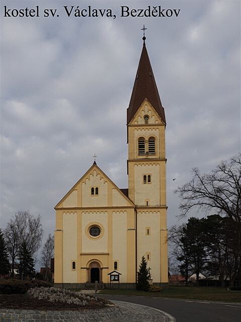 Kostel sv. Václava, Bezdkov. Poumaví.