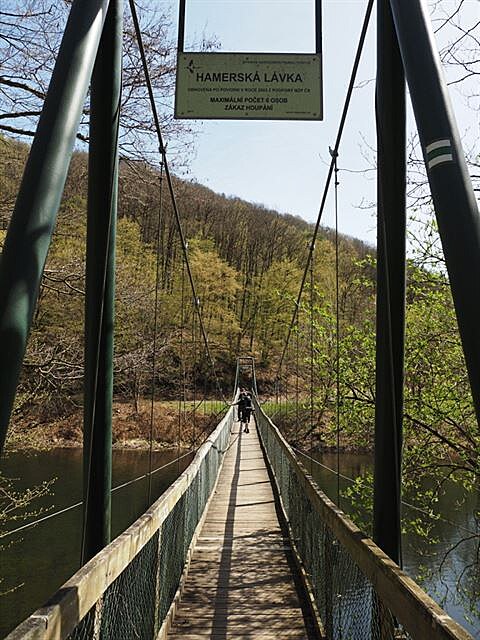 Hamerská lávka. Národní park Podyjí, duben 2018