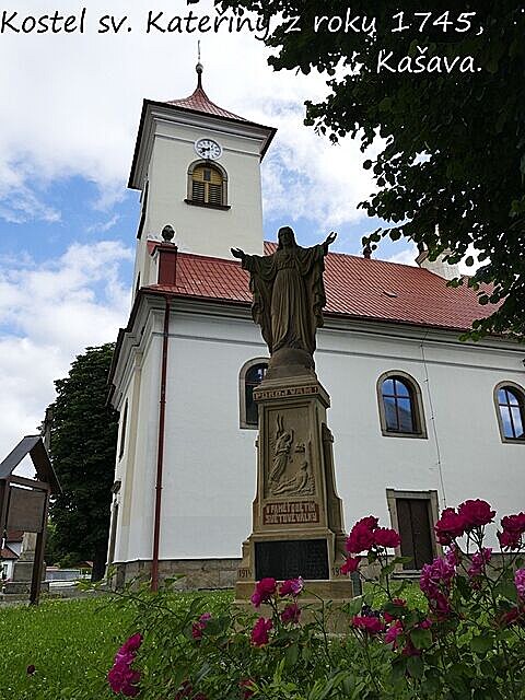 Kostel sv. Kateiny z r. 1745, Kaava. Ze Zlína do Vizovic, ervenec 2021