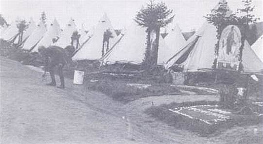 Výzdoba vojenského stanového tábora 