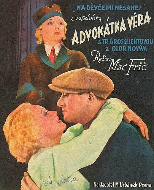 Truda Grosslichtová a Oldich Nový ve filmu Advokátka Vra z roku 1937