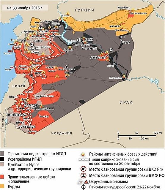 Ruské vojenské operace v Sýrii, listopad 2015