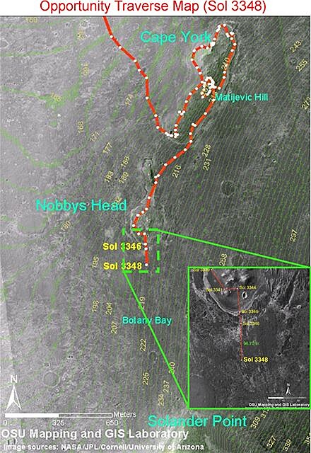 Opportunity Traverse Map