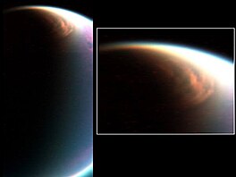 Sonda Cassini vyfotografovala obrovsk mrak v blzkosti severnho plu msce Titan.