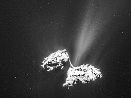 Materil unikajc z jdra komety 67/P