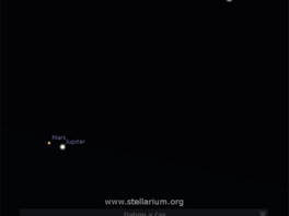 Konjunkce Marsu s Jupiterem nedaleko Venue 18. 10. 2015