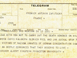 Einsteinv telegram Zpotockmu s dost o milost