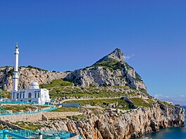 Gibraltarská skála z nejjinjího cípu, duben 2025