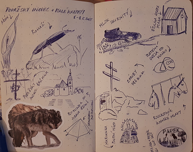 Náhled cestovního deníku. Malé Karpaty, kv�ten 2025