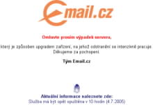 Screenshot Email.cz