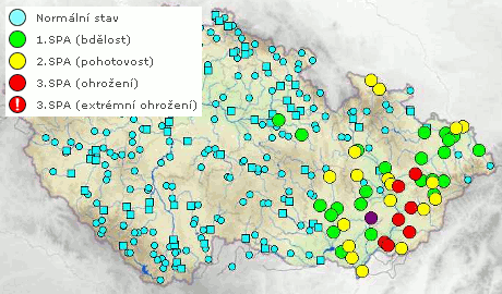 Povodov stavy ve 13:45