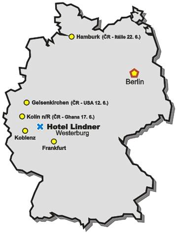 Mapa Nmecka, hotel Lindner
