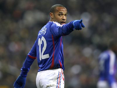 Francouzsk tonk Thierry Henry pi utkn s Argentinou.