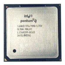 Intel Pentium 4 1.6 GHz s jádrem Willamette. "Willík" má 256 KB L2 Cache, 400 MHz QDR FSB a napětí 1.75 Voltů.