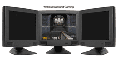 Quake III na třech monitorech